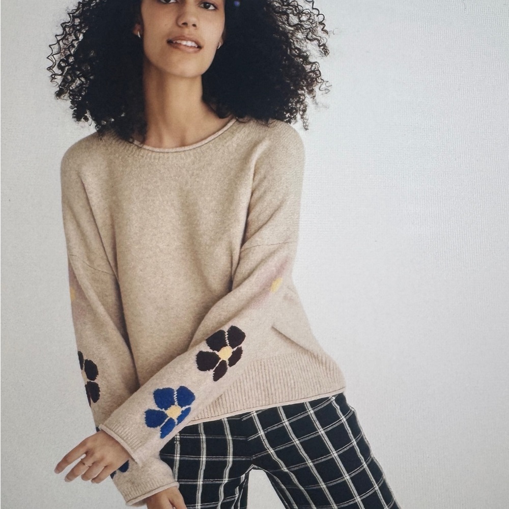 Madewell’s Belmore Floral-Sleeve Pullover